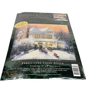 Candamar Designs Thomas Kinkade Victorian Christmas II Cross Stitch 50963 New